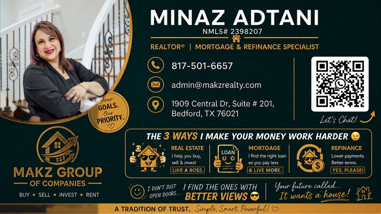 Business card — Minaz Adtani, Realtor®, MAKZ Group of Companies
